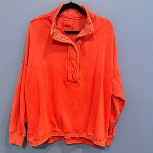 Aerie Three Quarter Button Up Sweatshirt